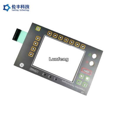 Good price مفتاح غشاء LED للإضاءة الخلفية ، مفتاح غشاء قبة معدنية مع ثقوب الانترنت