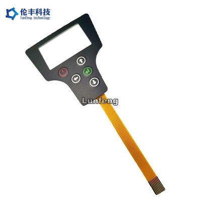 0.15mm PET F150 مخصص FPC غشاء التبديل مع 1.0mm Zif End