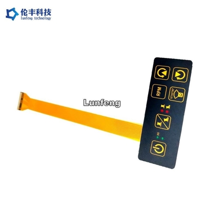 مفتاح غشاء ملموس / لامع قابل للتخصيص مع إضاءة خلفية ملونة و LED رمزية