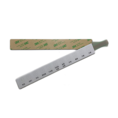 مفتاح غشاء الـ PET LED الصناعي الأبيض / الأحمر / الأخضر / الأزرق مع مادة PVC والتشطيب غير الملمع / اللامع