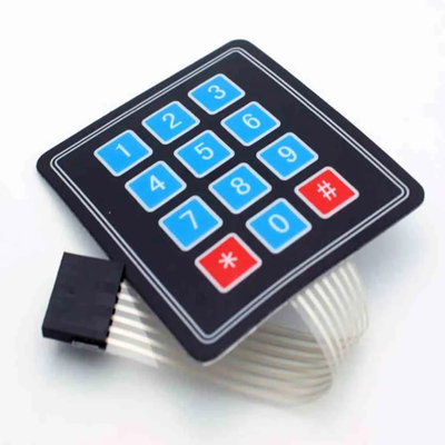 لوحة مفاتيح غشاء مقاومة للماء قابلة للتخصيص DC 5V التوتر للتطبيقات الصناعية