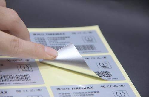 سعر جيد Silver Sticker Label with Permanent Acrylic Adhesive Resistant to Water Oil and Chemicals for Custom Quantities From 100 To 10,000+ متصل