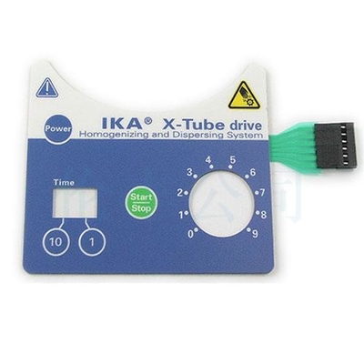 RAL Color Flat Membrane Switch PET الدائرة السوداء موصل القبة المعدنية