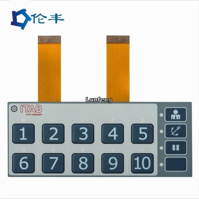 سعر جيد الرمادي LEDs FPC غشاء التبديل تنقش زر اللمس التبديل لوحة المفاتيح الانترنت