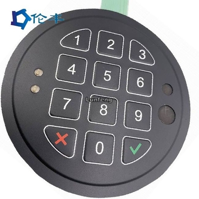 لوحة مفاتيح ذات غشاء مسطح قابلة للتخصيص -30C-80C نطاق درجة الحرارة و DC 12V تصنيف الجهد للطبية لنا
