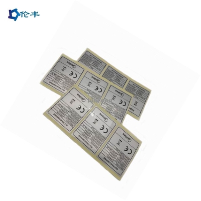 سعر جيد CMYK Silver Sticker Label UV Proof PDF AI Flexo Printing Silver Foil Sticker Paper الانترنت